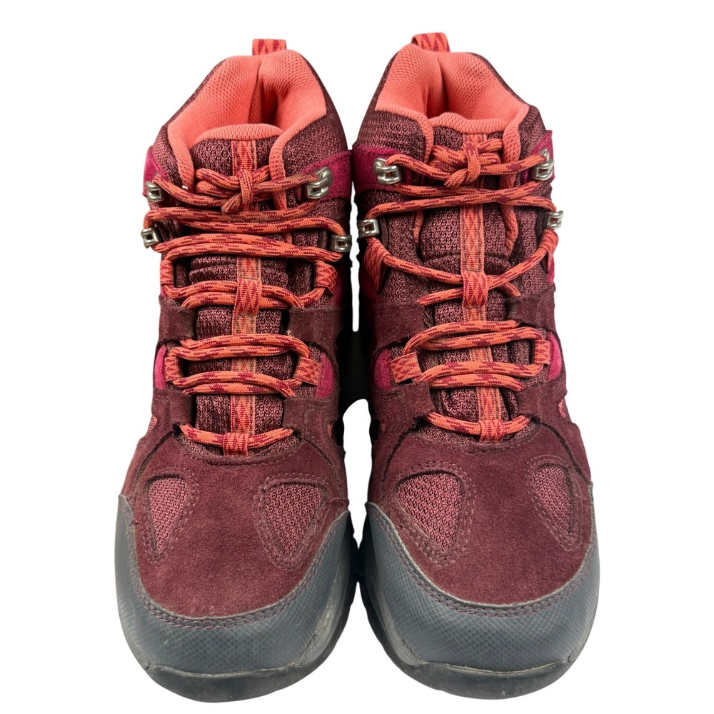 LL Bean Kids Trail Model 4 Waterproof Hiking Boots Burgundy Coral Size 6